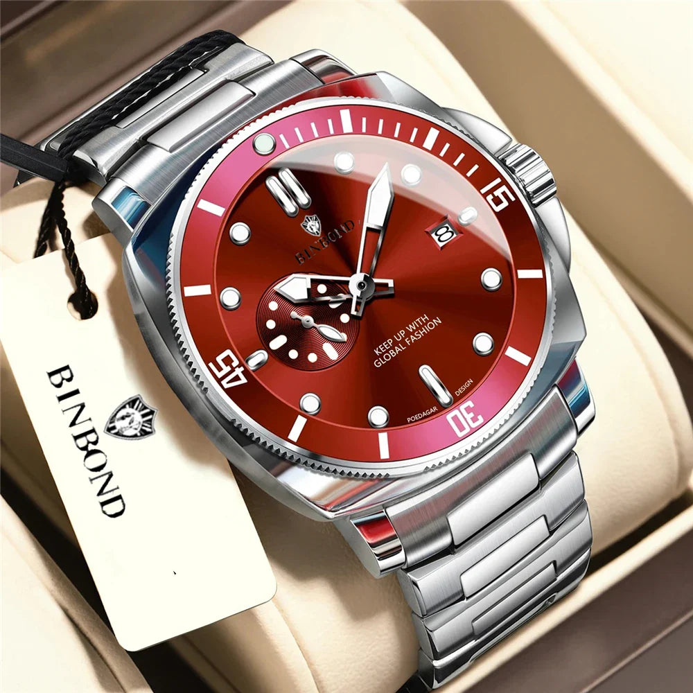 New Gifts Clock Red Watch Man Unique Digital Small Dial Fashion Quartz Wristwatches Mens Automatic Watches Men Cadeau Homme 2026