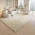 VIKAMA Cream Style Lineage Living Room Floor Mat Anti-Slip Home Decoration Large Size Sofa Coffee Table Rug Bedroom Carpet