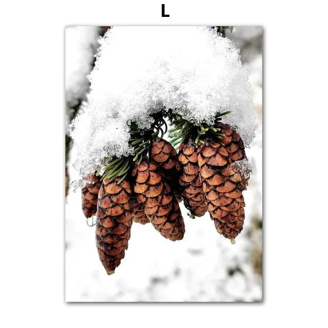 Winter Snow Scenery Christmas Wall Art Unframed Canvas Prints - Image 8