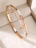 1pieces/set women's wedding jewelry party holiday Valentine's Day gift stainless steel bracelet plated with 18K gold bracelet