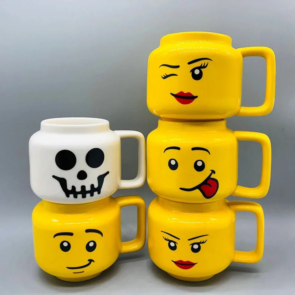 Cute Design Face Expression Ceramic Mug Christmas Gift Box Funny  Mug Ideal Gift for New Year Creative and Unique Gift
