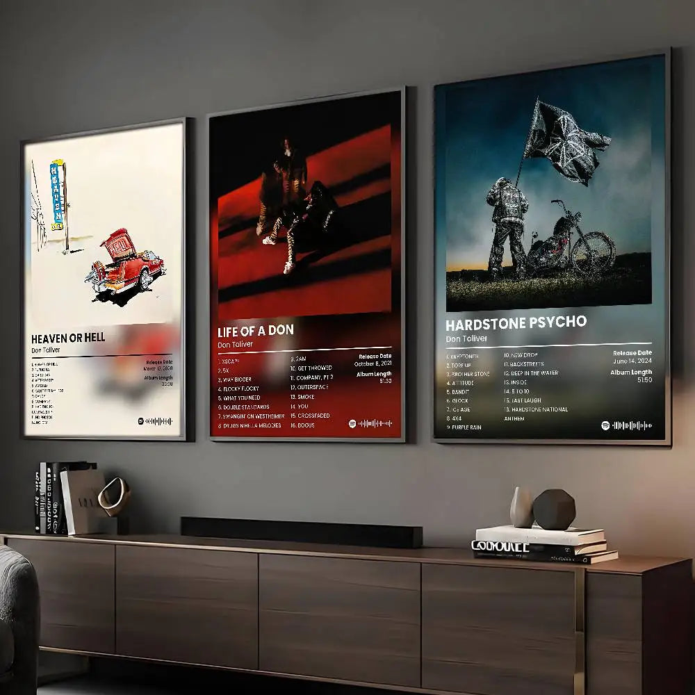 Rapper D-Don T-ToliverS Poster HD Art Sticky Wall Waterproof Home Living Room Bar Decoration