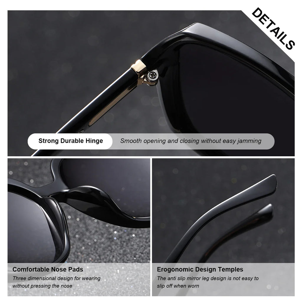 Women’s Gradient Butterfly Polarized Sunglasses Large Elliptical