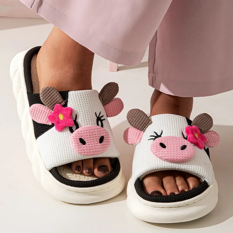 Cozy Cow Cuddles Comfortable Slippers