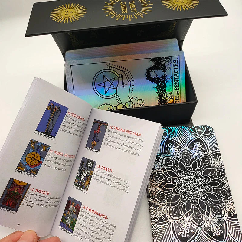 Predictive Divination Cards Astrological Tarot Cards With Gold Foil Technique Deluxe Board Game Gift Set