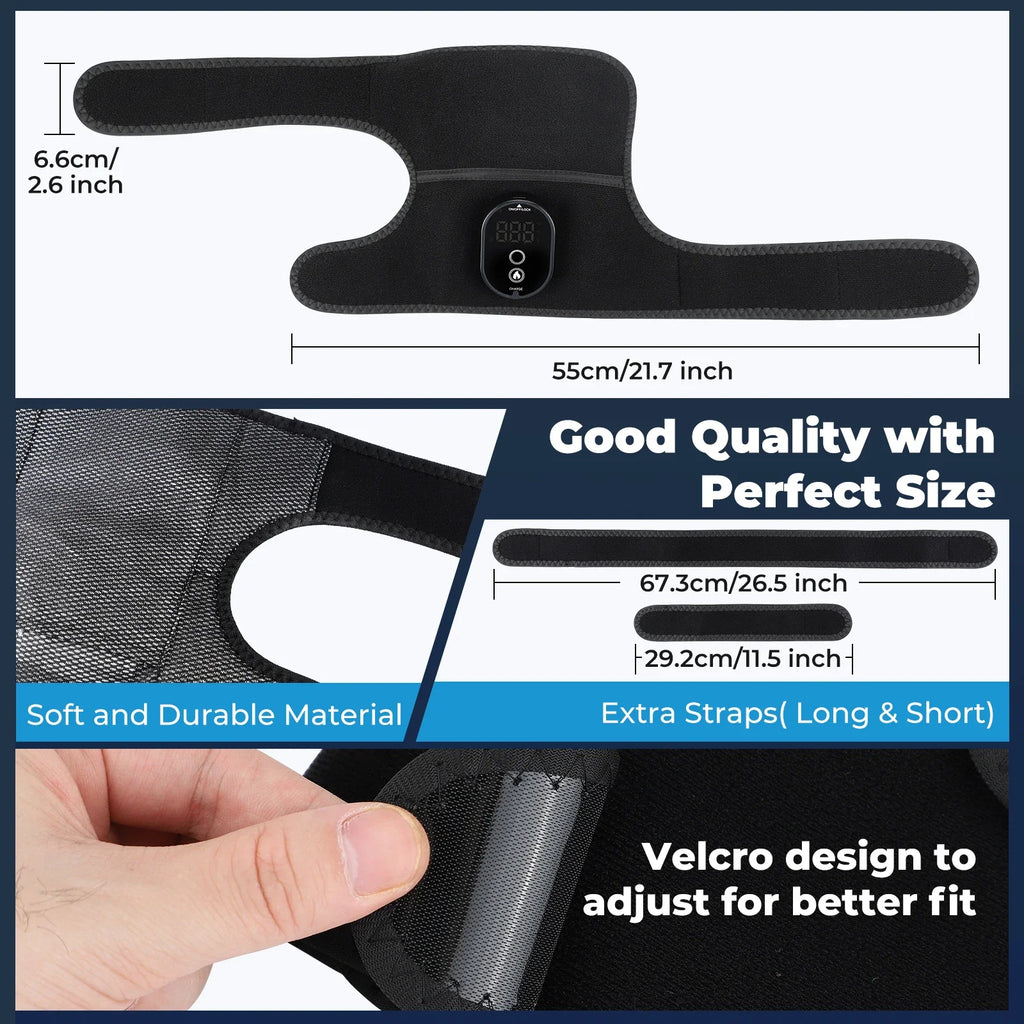 Electric Knee Heating Pads Multifunctional Heated Shoulder Elbow Knee Pad Portable 6 Gear Hot Compress Knee Brace USB Charging