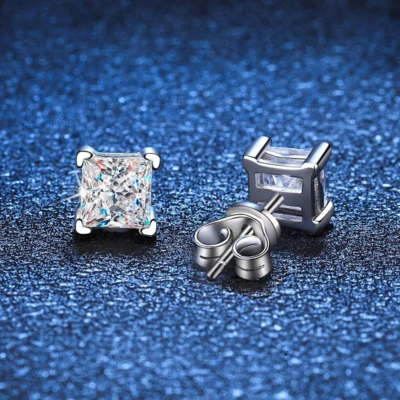 NeeTim 1ct D Color Moissanite Stud Earrings For Women Luxury Jewelry Original 925 Sterling Diamond Wedding Party Earring Gift
