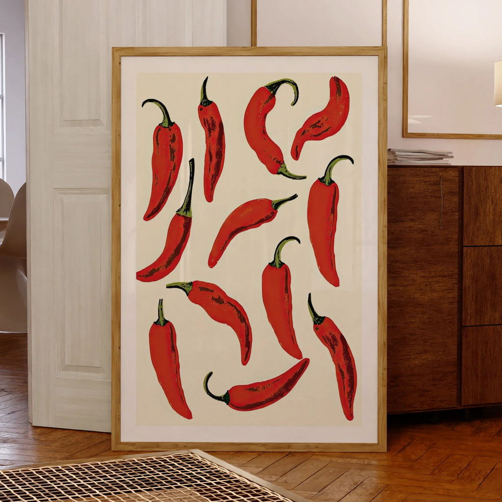Fiery Pepper Wall Art Prints Canvas Painting Poster Picture For  Living Kitchen Dining Room Home Decor