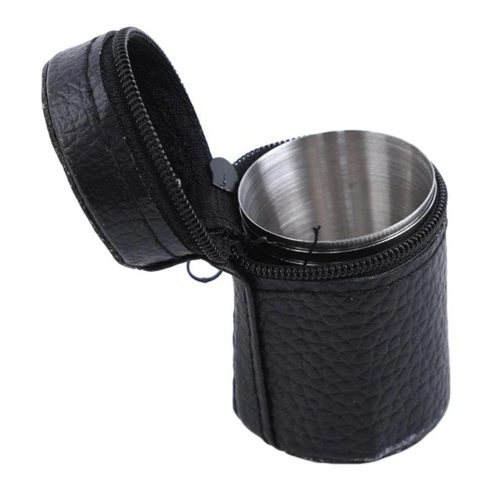 6Pcs/set Outdoor Practical Travel Stainless Steel Cups Mini Set Glasses For Whisky Wine With Case Portable Drinkware