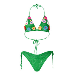 Green Knit Two-Piece swimsuit