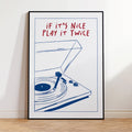 Modern Music Play It Twice Retro Groovy Wall Art Trendy Gift Prints Canvas Painting Poster Picture For Living Room Home Decor