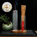2 in 1 Glass Incense Holder for Sticks Anti-Ash Flying Incense Burne with Removable Ash Catcher and Incense Sticks Organizer