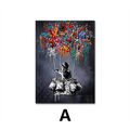 Classic Abstract Wall Art Banksy Street Graffiti Wall Art HD Canvas Print Poster Home Living Room Bedroom Decoration