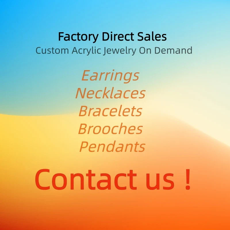 KUGUYS Fashion Acrylic Earrings Custom Trendy Jewelry