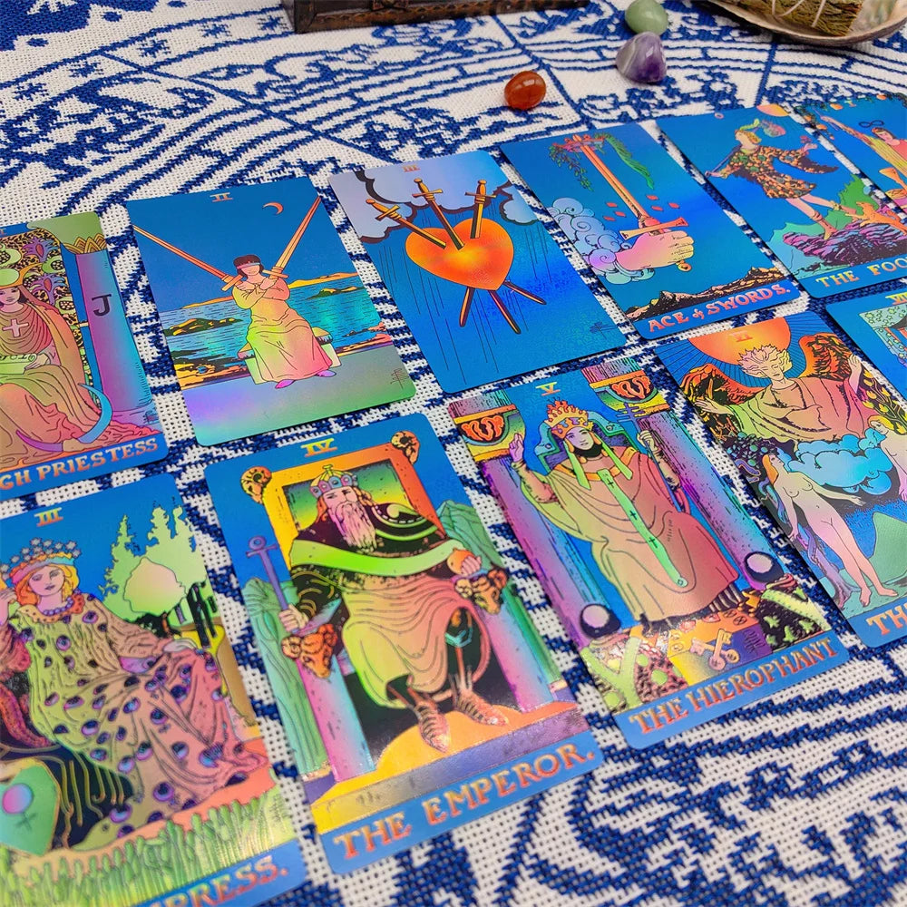 Elegant Board Game Gold Foil Tarot Card Good Gift Divinative Oracle Cards Telling the Fortune Future and Love