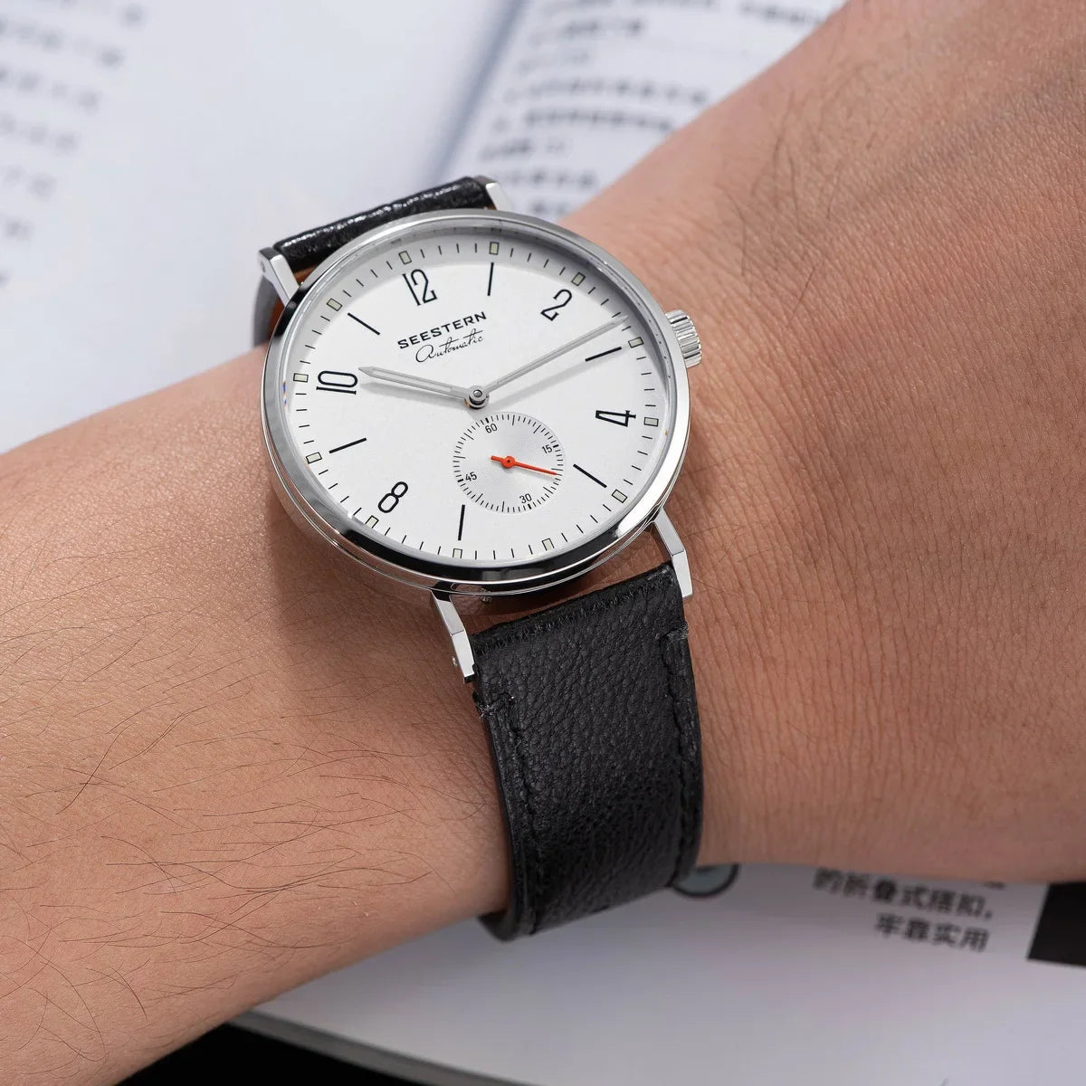 Men's Ultra-Thin Automatic Dress Watch – Stainless Steel Business Watch