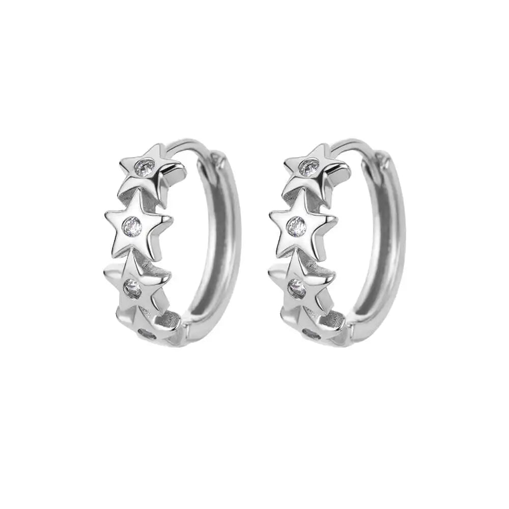Rainbow Zircon Earring for Women Stainless Steel Hoop Earring 2024 New Trending Luxury Aesthetic Accesorios Jewelry aretes mujer