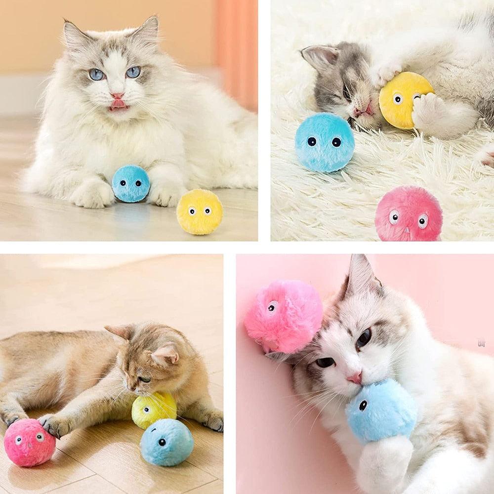 Interactive Chirping Cat Ball Toys – 3 Lifelike Animal Sounds
