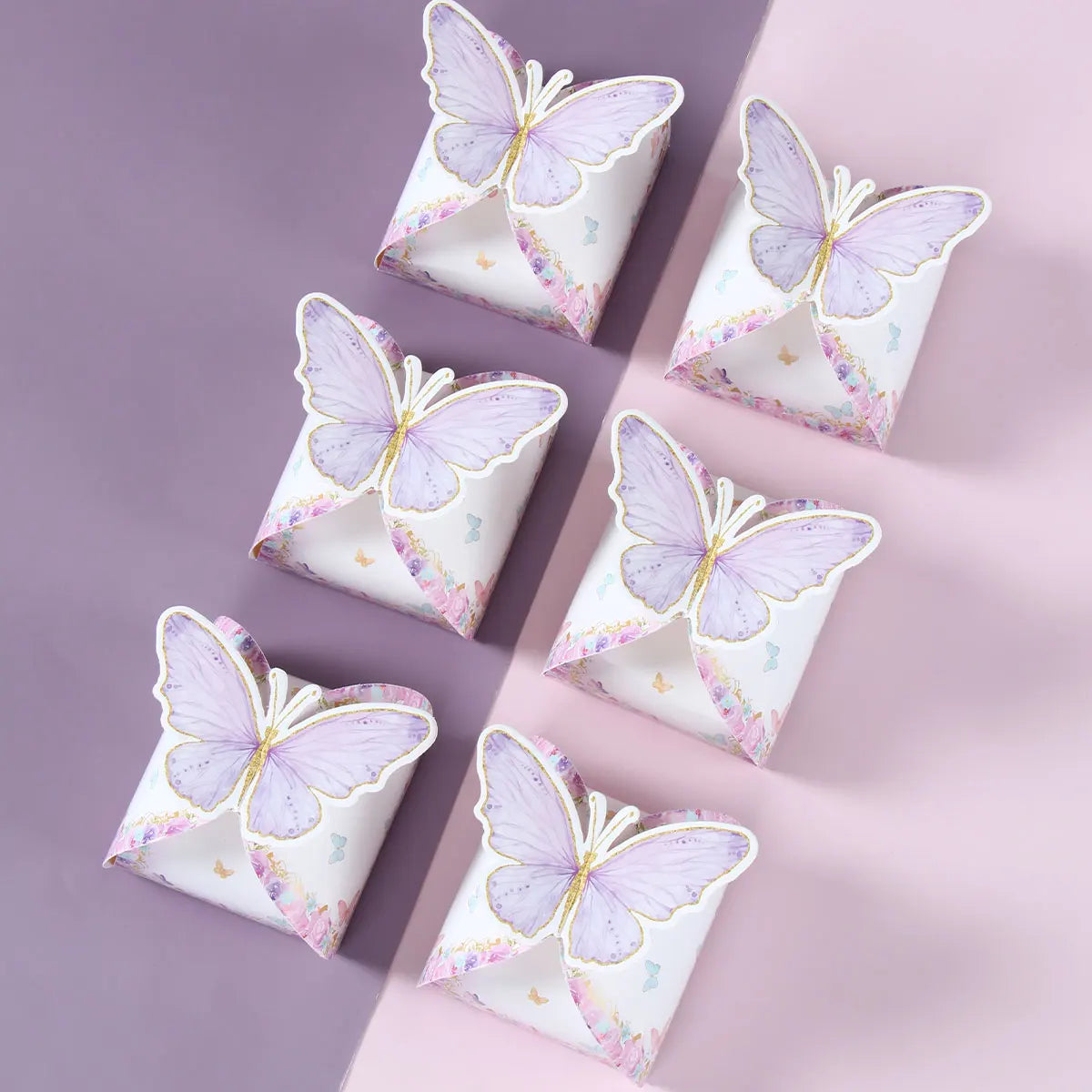 Pink Butterfly Candy Gifts Box Happy Birthday Party Decor Kids Girl Butterfly Wedding Birthday Party Supplies Baby Shower Decor
