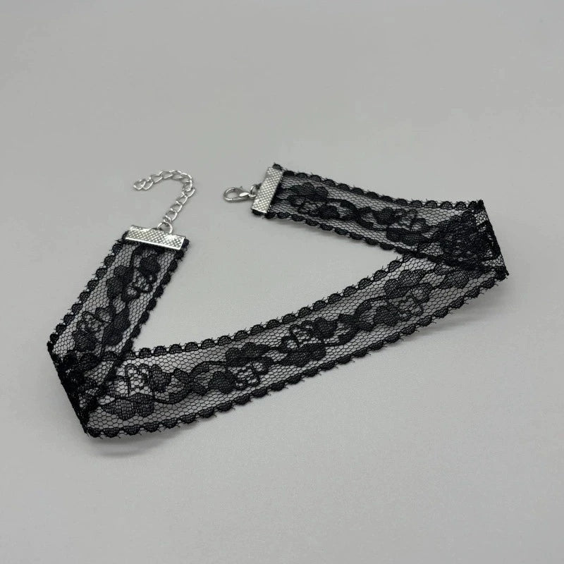 2026 New Black Sexy Lace Flower Necklace for Women Harajuku Gothic Short Choker Collar Necklace Party Female Neck Accessories ﻿