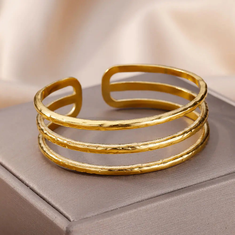 Jesus Bangles Bracelet for Women Stainless Steel Gold Color Luxury Bracelets New Trend Wedding Jewelry pulseras mujer bijoux
