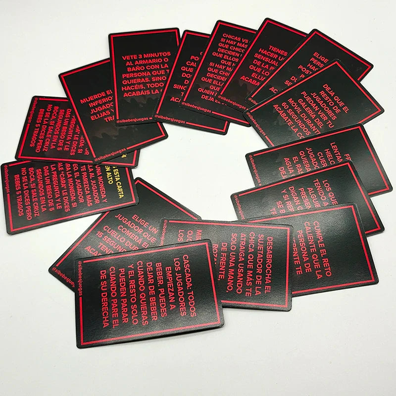 New Arrival Paper Board Game Drinking Cards Game In Spanish Adult Drunk Card For Party
