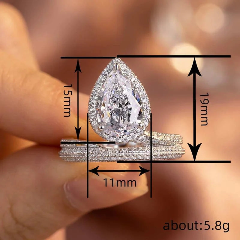 925 Sterling Silver Corona Design Women Ring Trendy Accessories for Engagement Anniversary Elegant Jewelry Inlaid Shining CZ
