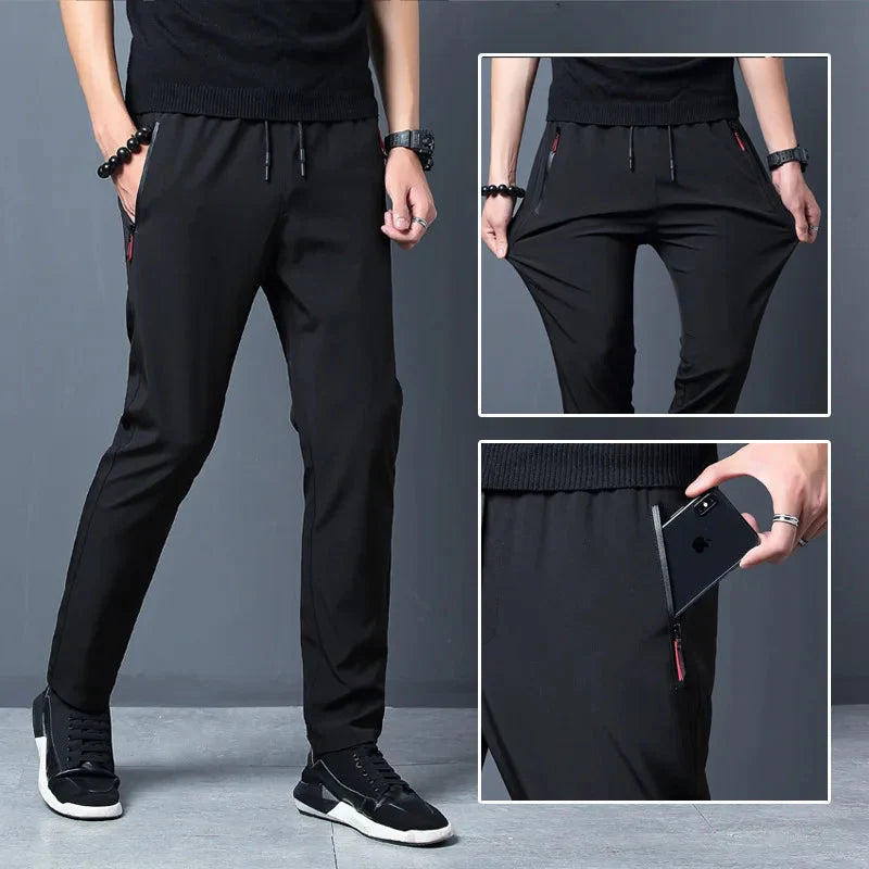 Slim Fit Stretch Jogger Pants with Elastic Waist