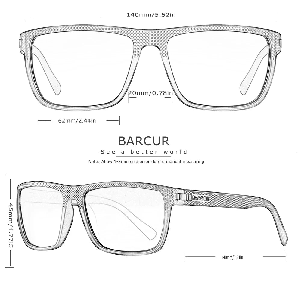 Sporty Polarized Square Fishing and Travel Sunglasses
