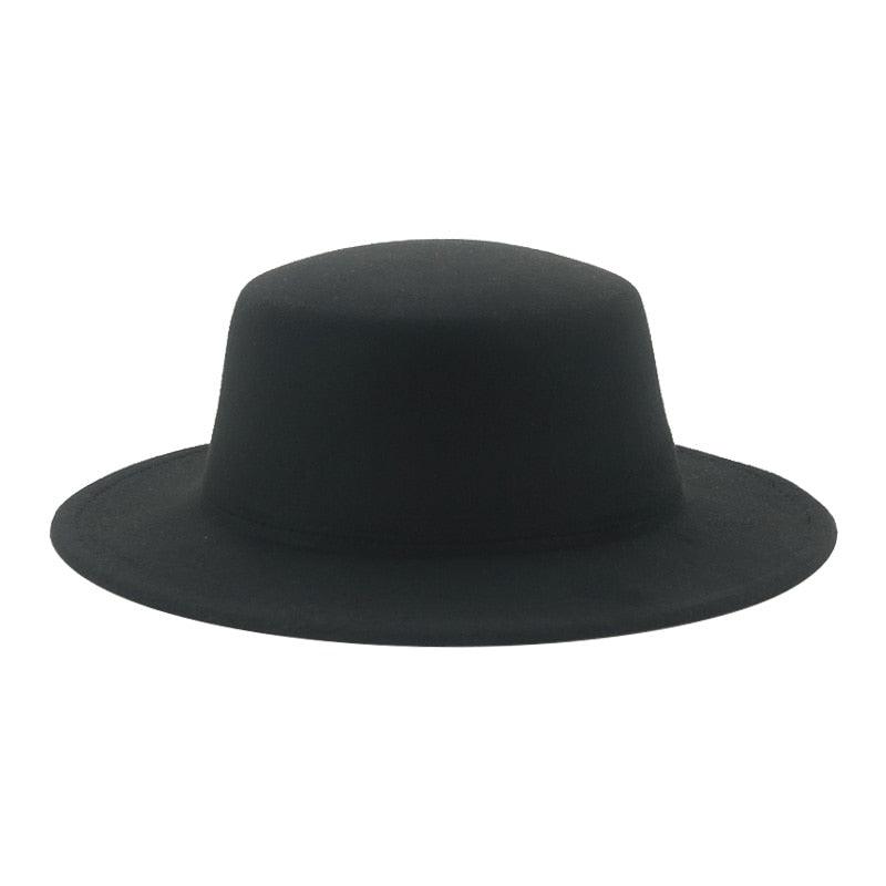 Unisex Wide Brim Fedora Hat - Retro Vintage Brown Formal Fedora