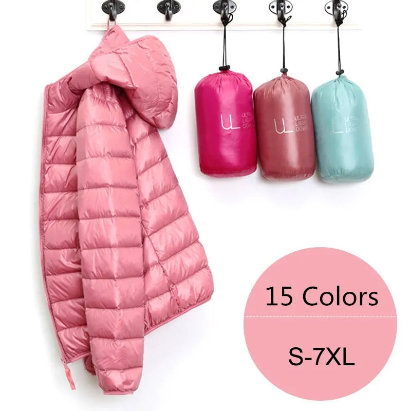 Lightweight Down Packable Puffer Jacket with Hood