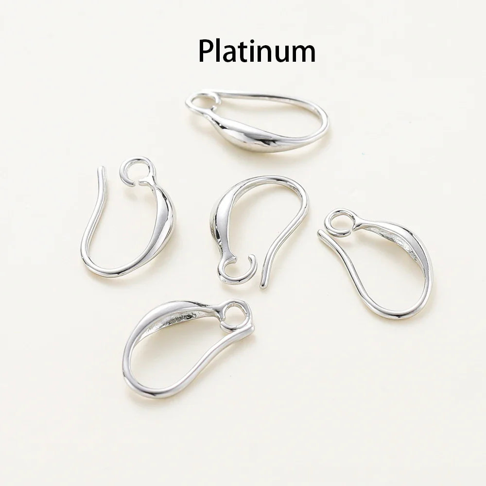 10pcs/lot 14K 18K Real Gold Earing Pendant Hook Ear Wire Hook For DIY Jewelry Making Earing Charms Accessories Components