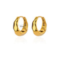 Round Stainless Steel Gold Color Stud Earrings For Women Fashion Waterproof Piercing Earrings New Party Wedding Jewelry Gift