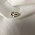 925 Sterling Silver Finger Rings New Fashion Creative Cross Hollow Chain Geometric Party Jewelry Gifts