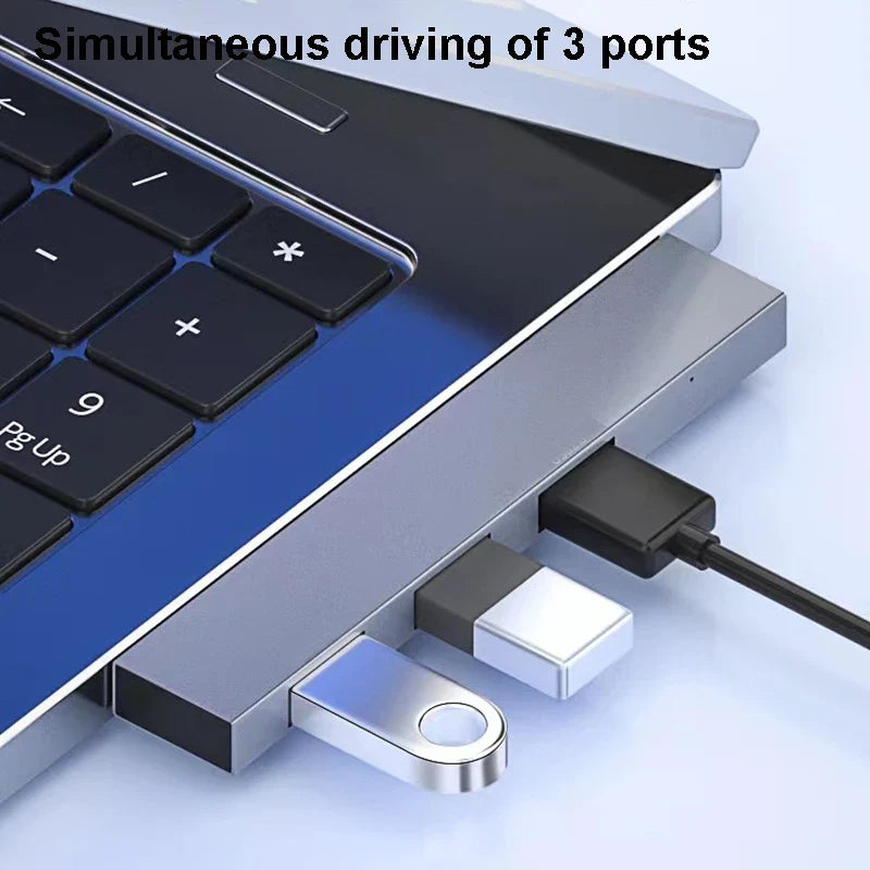 4-in-1 USB-C Hub – Multi-Port Splitter with PD 60W Charging
