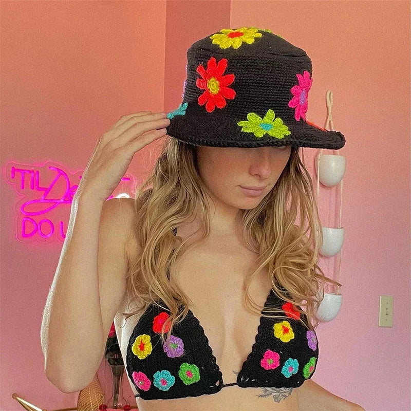 Hollow Knitted Fisherman Hat