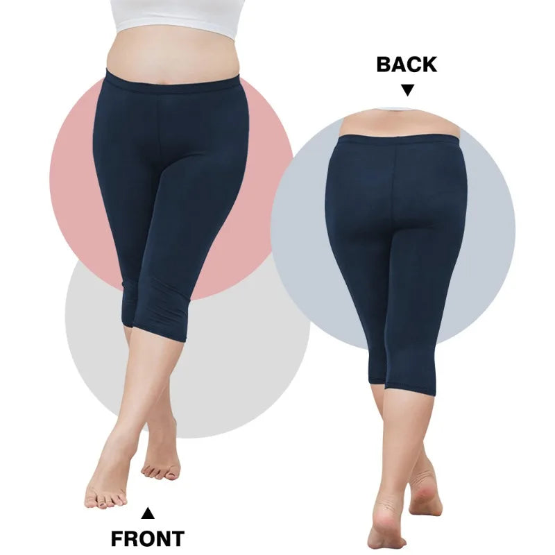 Plus Size High Waist Fitness Yoga Shorts