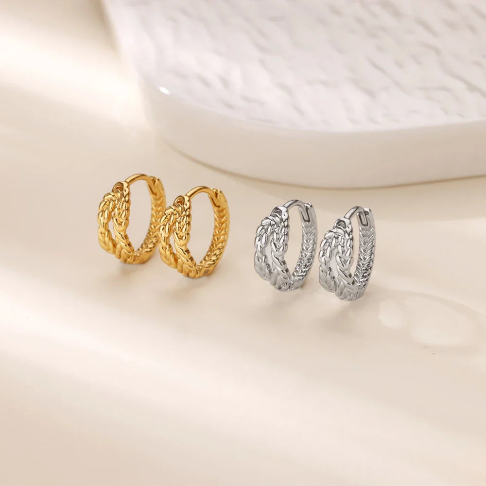 Geometric Hook Earrings For Women Stainless Steel Gold Color Jellyfish Dangle Drop Earrings 2025 Trend Piercing Wedding Jewelry