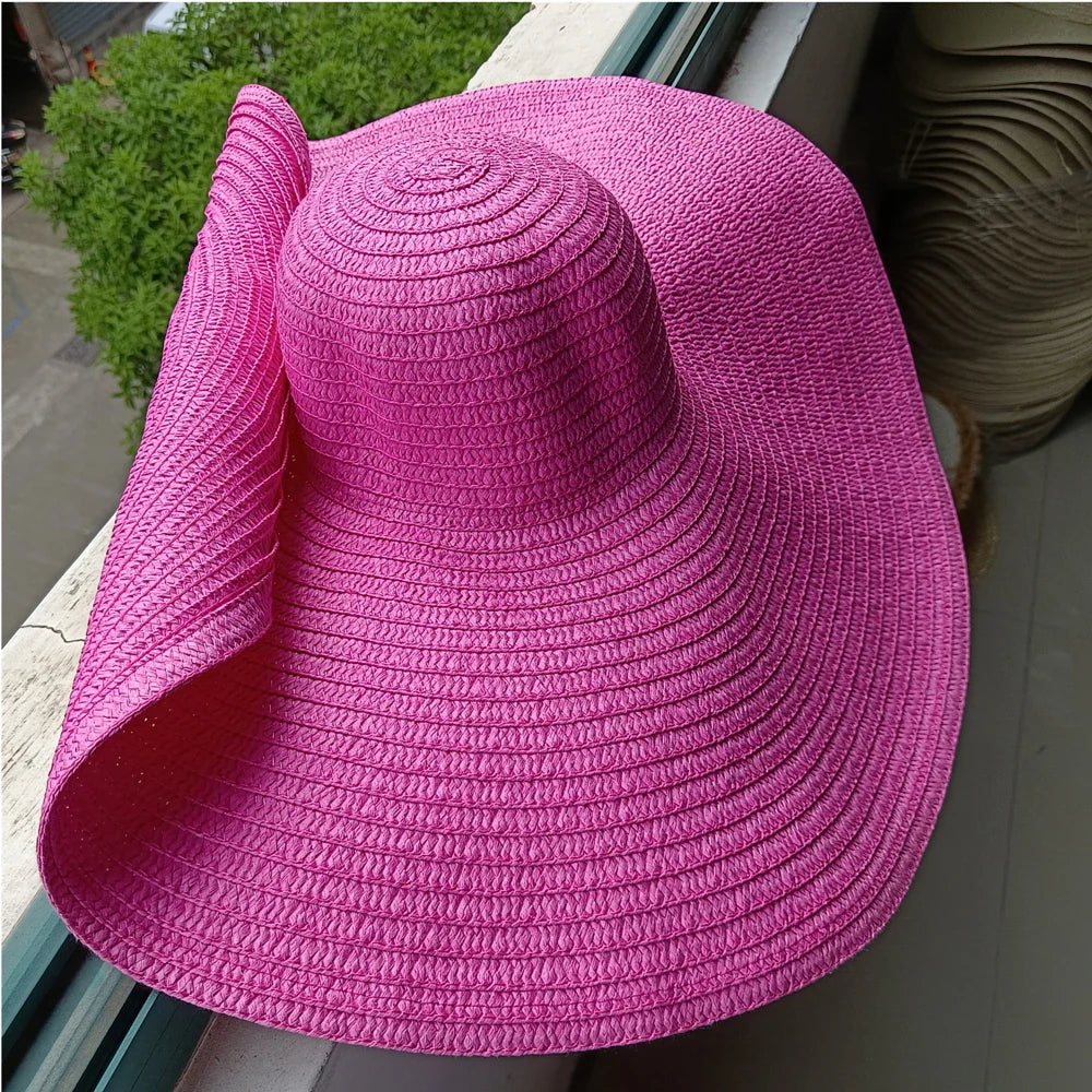 Women's Straw Fringed Open-Top Sun Visor Hat for Summer Beach - Image 22