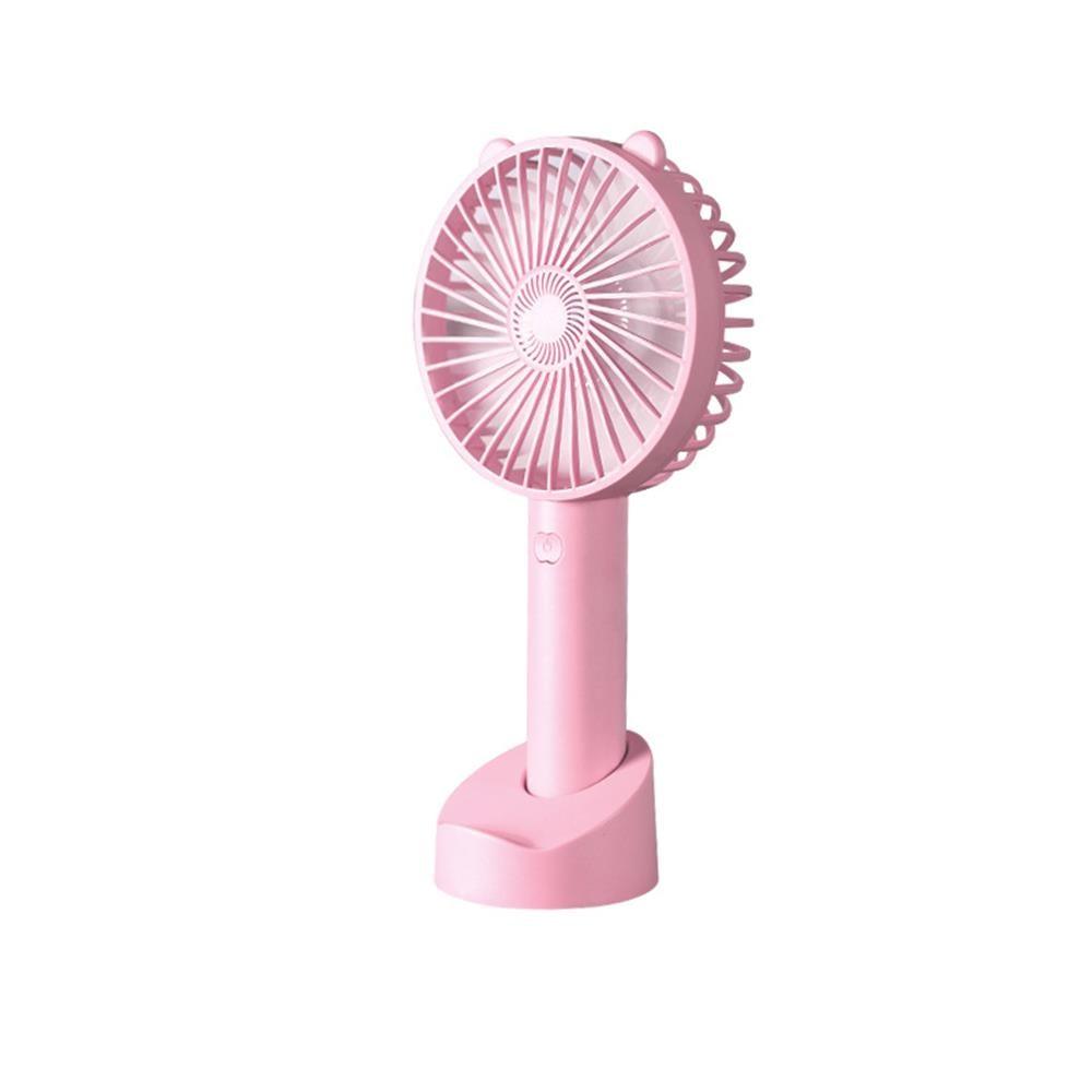 USB Handheld Personal Fan with Charging Base, Portable Silent Fan