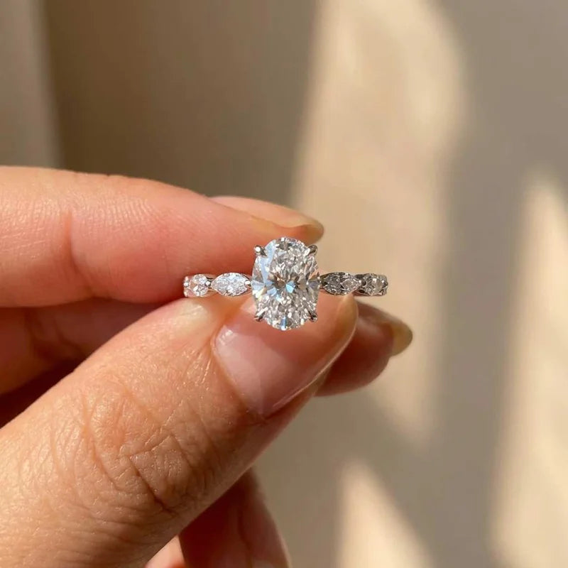 925 Sterling Silver Dainty Women Rings Small AAA Cubic Zircon Delicate Proposal Ring for Lover High Quality Wedding Jewelry