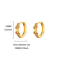 Cute Geometric Hoop Earrings for Women Stainless Steel Gold Color Cross Infinity Earrings 2025 Trend Piercing Wedding Jewelry
