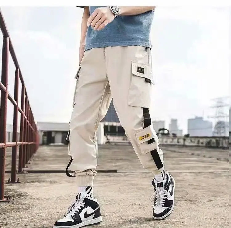 Men's Cargo Joggers, Casual Hip Hop Streetwear Sweatpants
