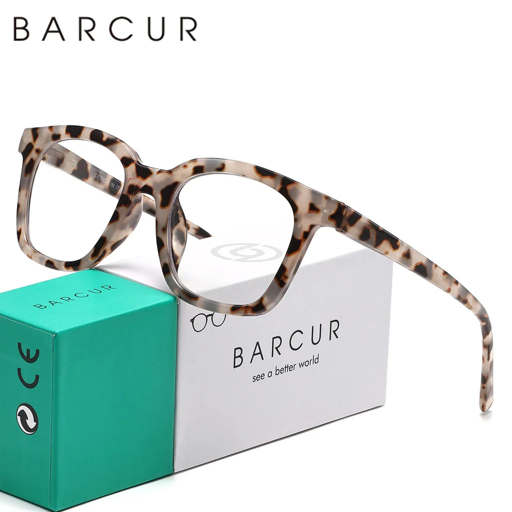 Retro Leopard Pattern Reading Glasses Rectangular Small Frame