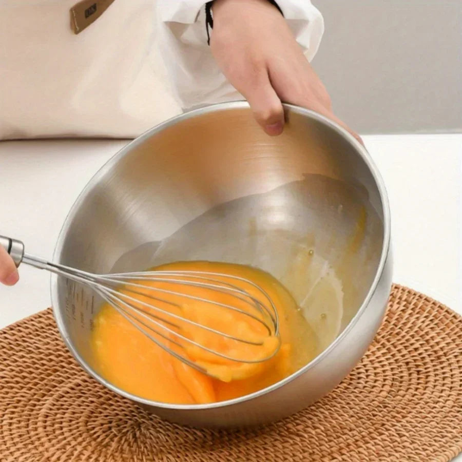 Korean stainless steel fruit and vegetable salad bowl with rice bowl, cold noodle bowl, instant noodle bowl, cold mixing bowl