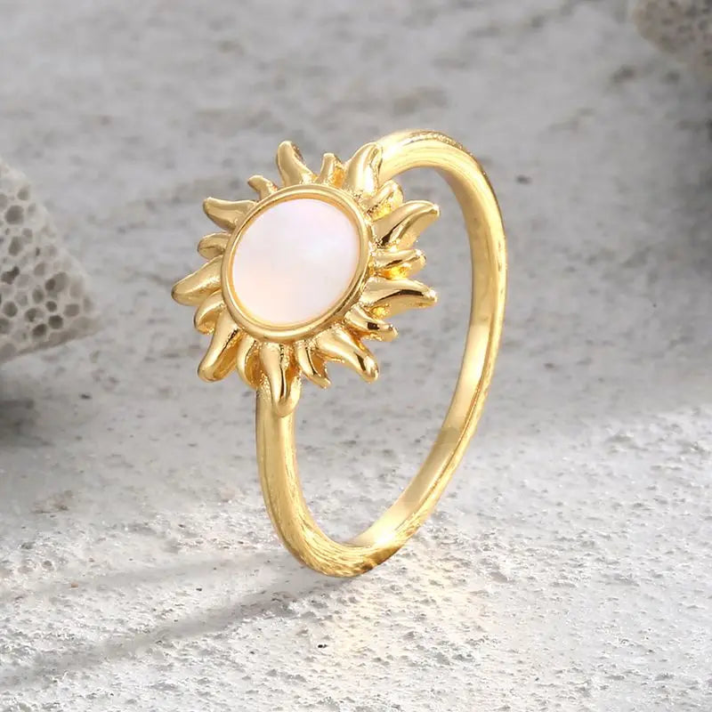 925 Sterling Silve Fashion Wedding Sun Elegant Ring For Women Finger Rings Female Engagement Party Jewelry Accessories Gift ﻿