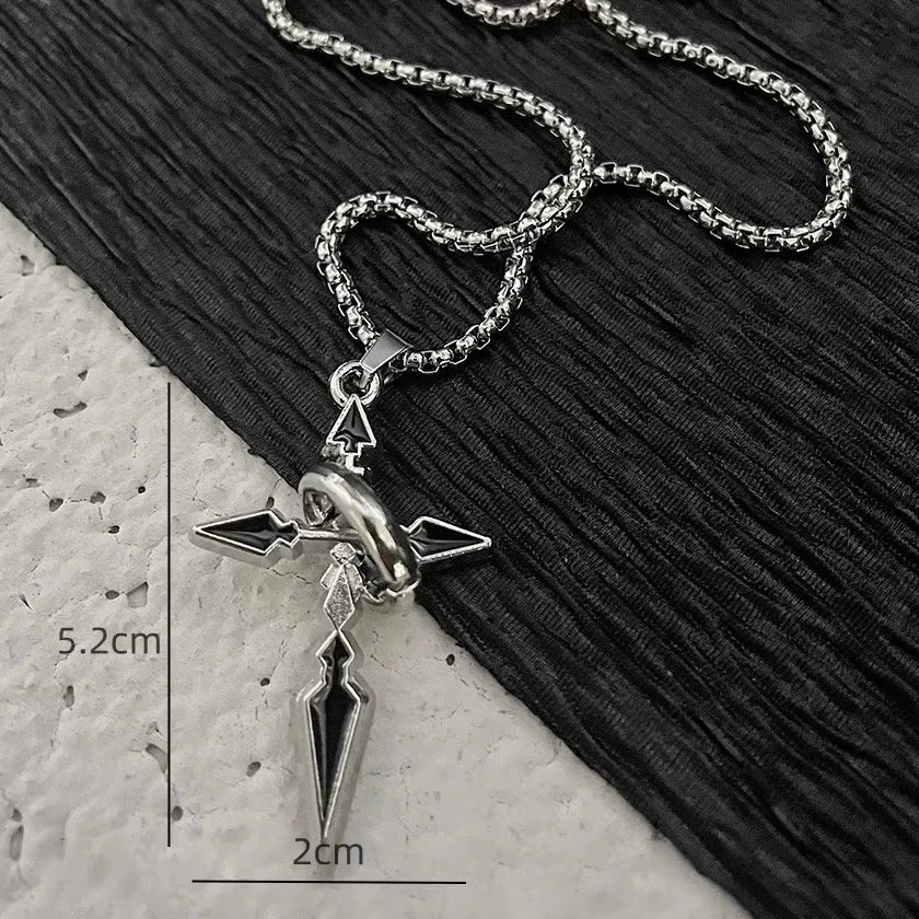 Cross Pendant Gold/Silver Plated Necklace Stainless Steel Link Chain Charm Choker Statement Men Jewelry Accessories Gifts