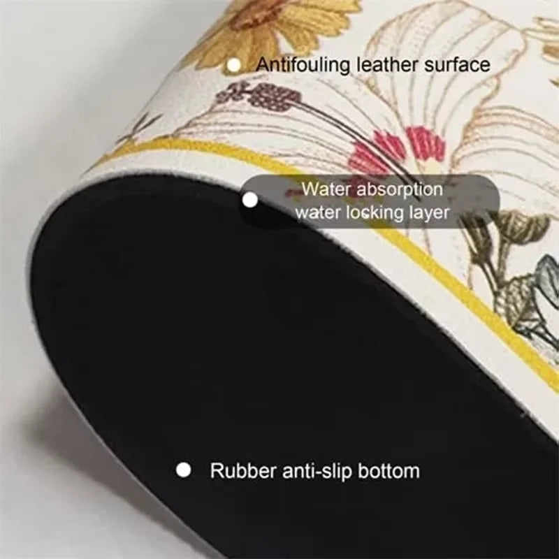 Retro Style Sink Splash-Proof Faucet Mat Kitchen Absorbent Mat Table Mat Wash Basin Waterproof Protective Mat Bathroom Mat