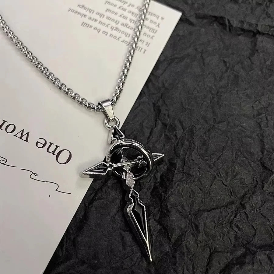 Cross Pendant Gold/Silver Plated Necklace Stainless Steel Link Chain Charm Choker Statement Men Jewelry Accessories Gifts