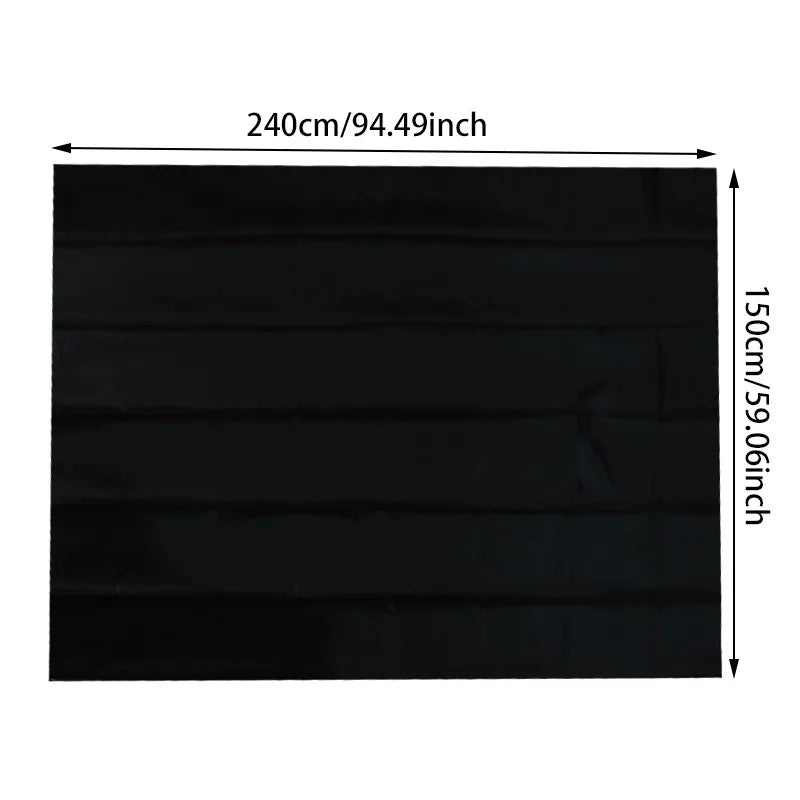 Removable Blackout Window Cloth, 100% Light Blocking Privacy Curtain